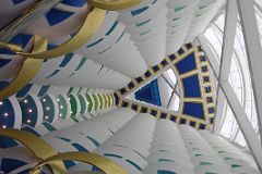 Dubai 07 Burj Al Arab 09 Atrium Ceiling From  Mezzanine